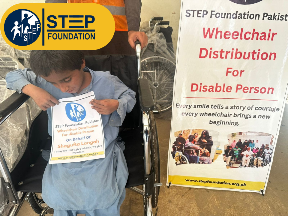 wheelchair step foundation pakistan